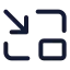 Pictureinpicture icon with stroke standard style