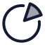 Piechart icon with duotone standard style