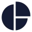Piechart icon with solid sharp style
