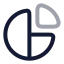 Piechart icon with twotone rounded style