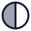 Piechart icon with duotone rounded style