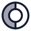 Piechart icon with duotone rounded style