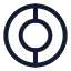 Piechart icon with stroke rounded style