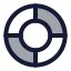Piechart icon with duotone rounded style