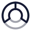 Piechart icon with twotone rounded style