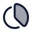 Piechart icon with duotone rounded style