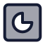 Piechartsquare icon with duotone standard style