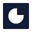 Piechartsquare icon with solid sharp style