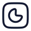 Piechartsquare icon with stroke rounded style