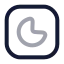 Piechartsquare icon with twotone rounded style
