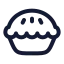 Pie icon with stroke rounded style