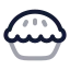 Pie icon with twotone rounded style