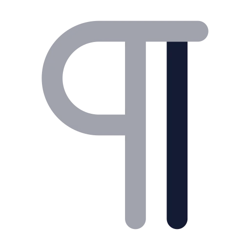 Pilcrow Icon in Bulk Rounded style