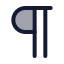 Pilcrow icon with duotone rounded style