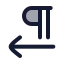 Pilcrowleft icon with duotone standard style
