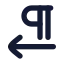 Pilcrowleft icon with solid standard style