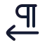 Pilcrowleft icon with stroke rounded style