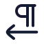 Pilcrowleft icon with stroke standard style