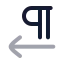 Pilcrowleft icon with twotone rounded style