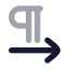 Pilcrowright icon with bulk rounded style