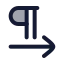 Pilcrowright icon with duotone rounded style