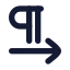 Pilcrowright icon with solid rounded style
