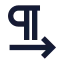 Pilcrowright icon with solid sharp style