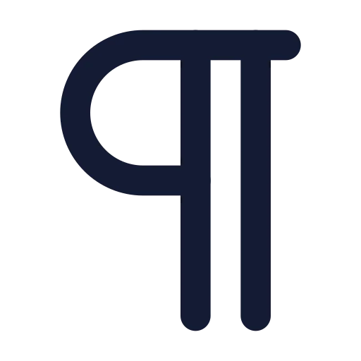 Pilcrow Icon in Solid Rounded style