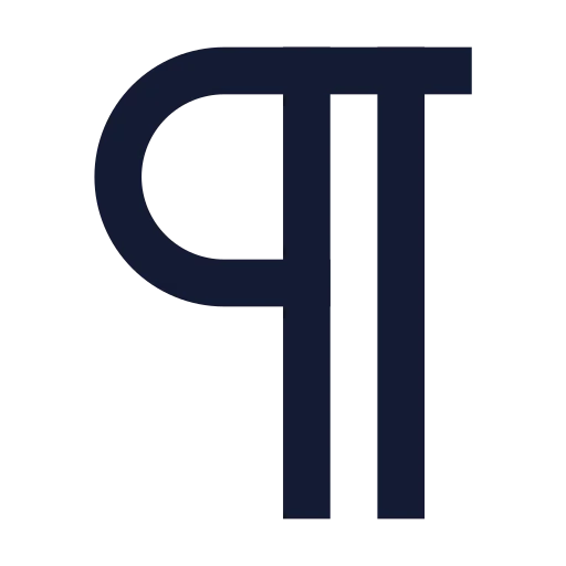Pilcrow Icon in Solid Sharp style