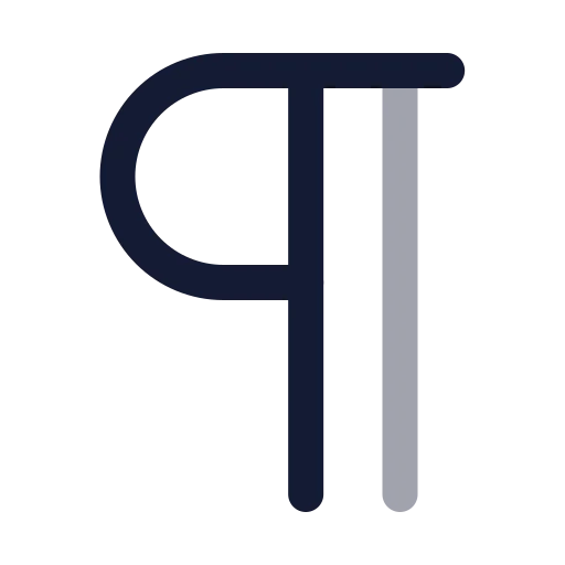Pilcrow Icon in Twotone Rounded style