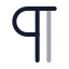 Pilcrow icon with twotone rounded style