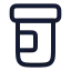 Pillbottle icon with stroke rounded style
