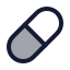 Pill icon with duotone standard style