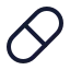Pill icon with stroke rounded style