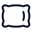 Pillow icon with stroke rounded style
