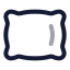 Pillow icon with twotone rounded style