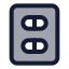 Pillstablet icon with duotone standard style