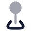 Pinlocation icon with bulk rounded style