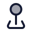 Pinlocation icon with duotone standard style