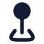 Pinlocation icon with solid rounded style