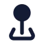 Pinlocation icon with solid standard style