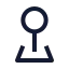 Pinlocation icon with stroke sharp style