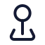Pinlocation icon with stroke standard style
