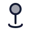 Pinlocation icon with duotone rounded style