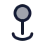 Pinlocation icon with duotone standard style