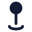 Pinlocation icon with solid rounded style