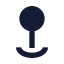 Pinlocation icon with solid sharp style