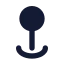 Pinlocation icon with solid standard style