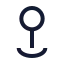 Pinlocation icon with stroke sharp style