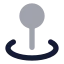Pinlocation icon with bulk rounded style
